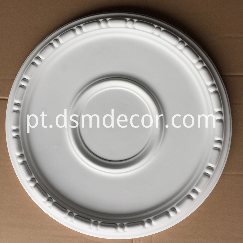 Roseta pequena de poliuretano rosa Small bead Polyurethane ceiling rose